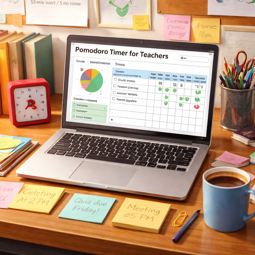 pomodoro timer for teachers tracking sheet