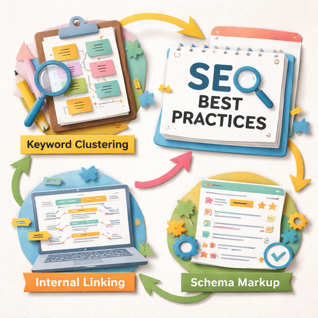 AI content strategy SEO best practices visual