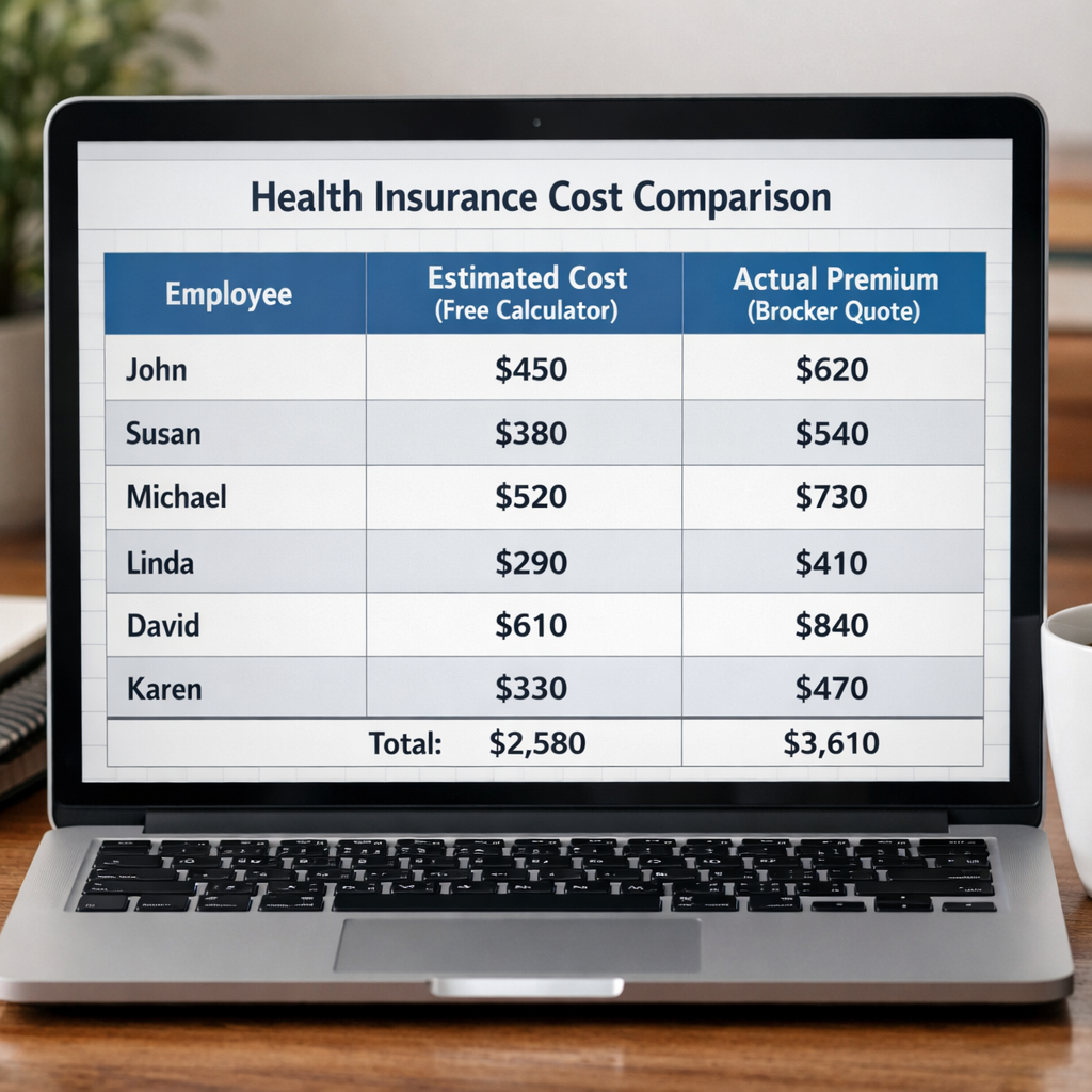 health insurance cost comparison spreadsheet