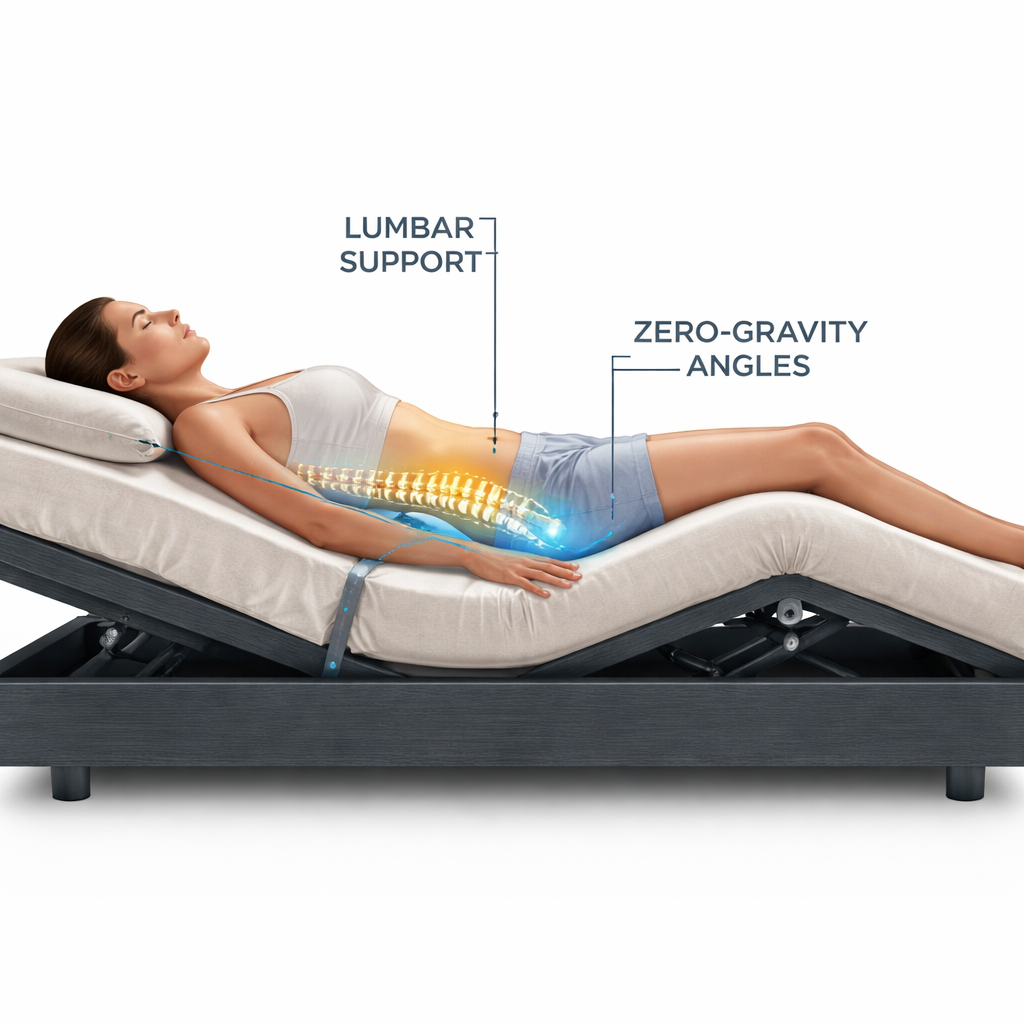 adjustable bed features for sciatica relief