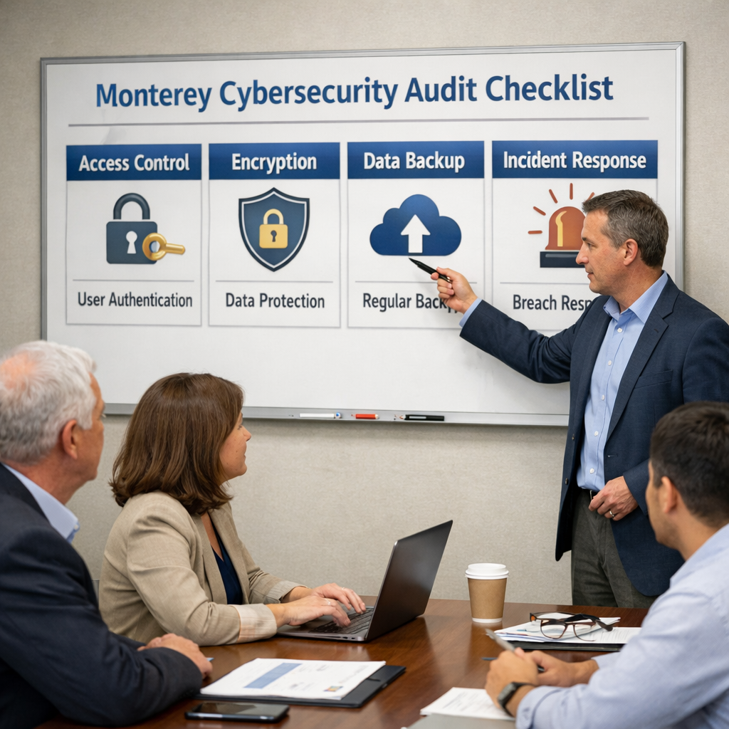 reviewing security policies for Monterey cybersecurity audit checklist