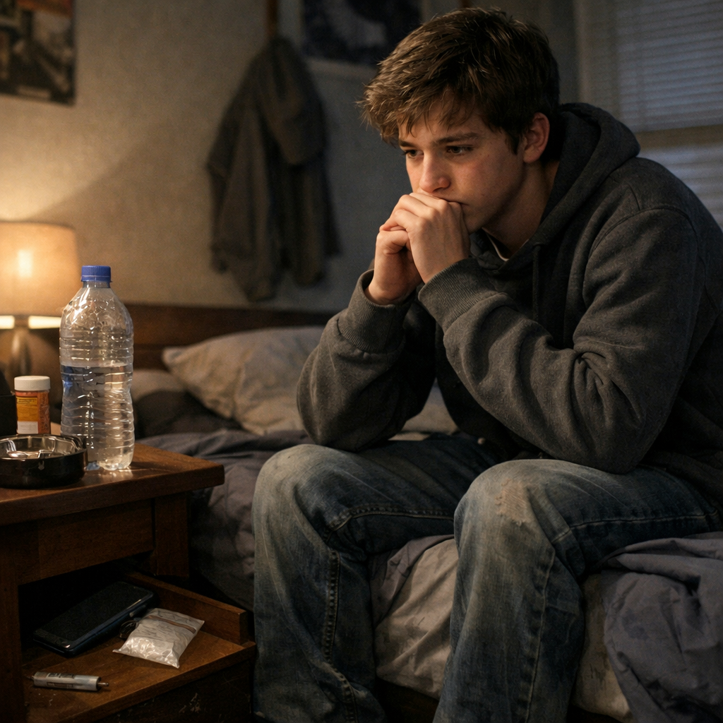 teen alone, hidden signs of substance use