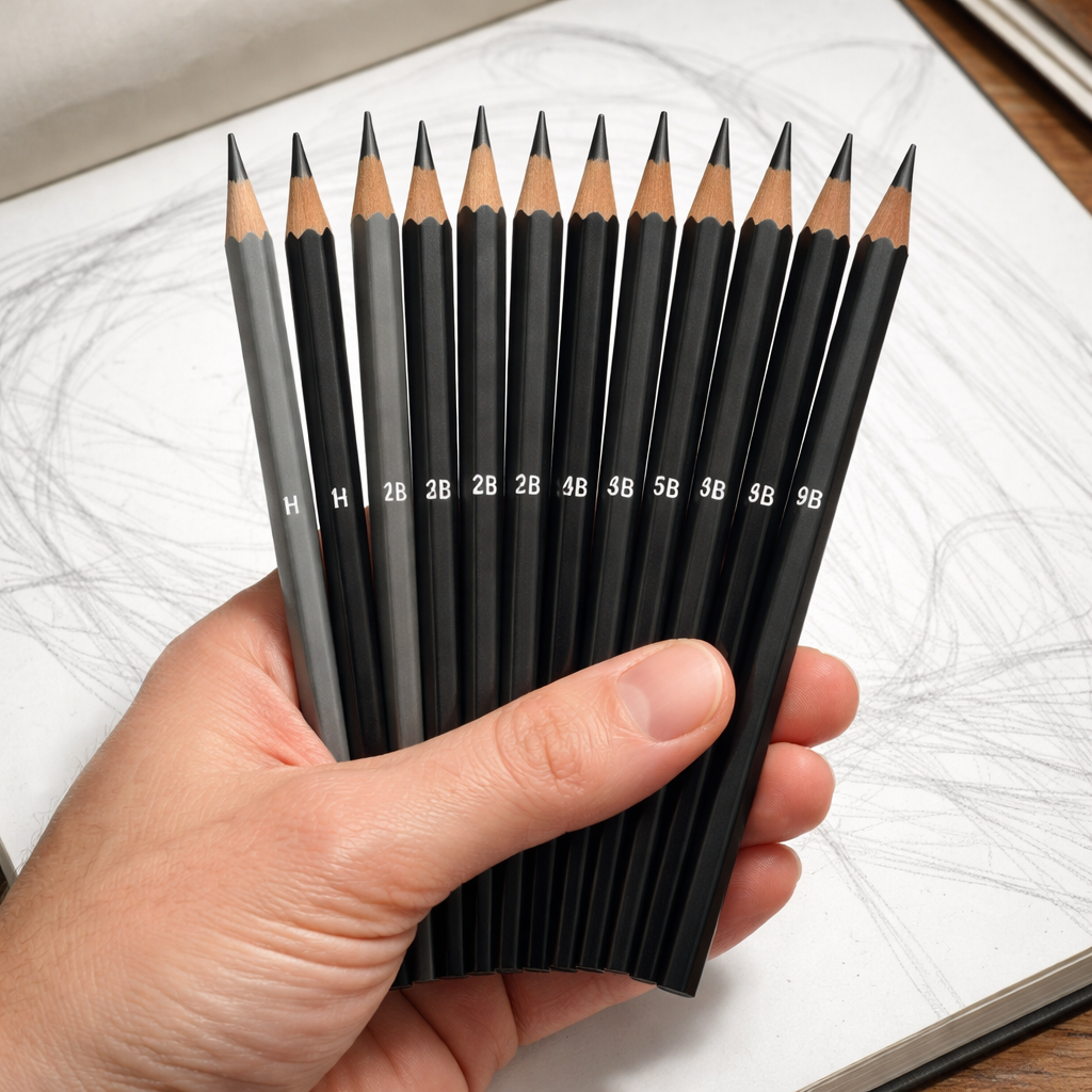 range of pencil grades for detailed drawing