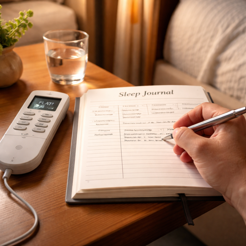 sleep tracking journal for RLS relief