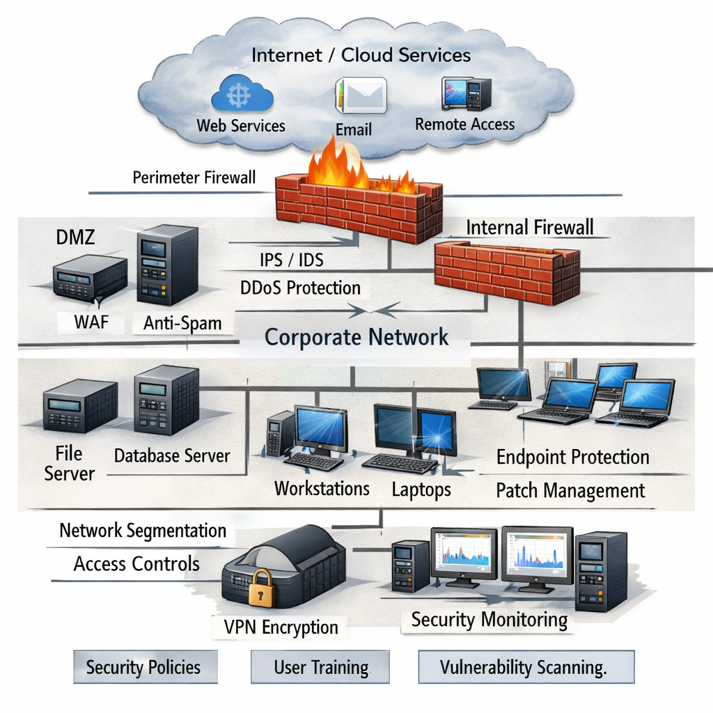 network security controls diagram