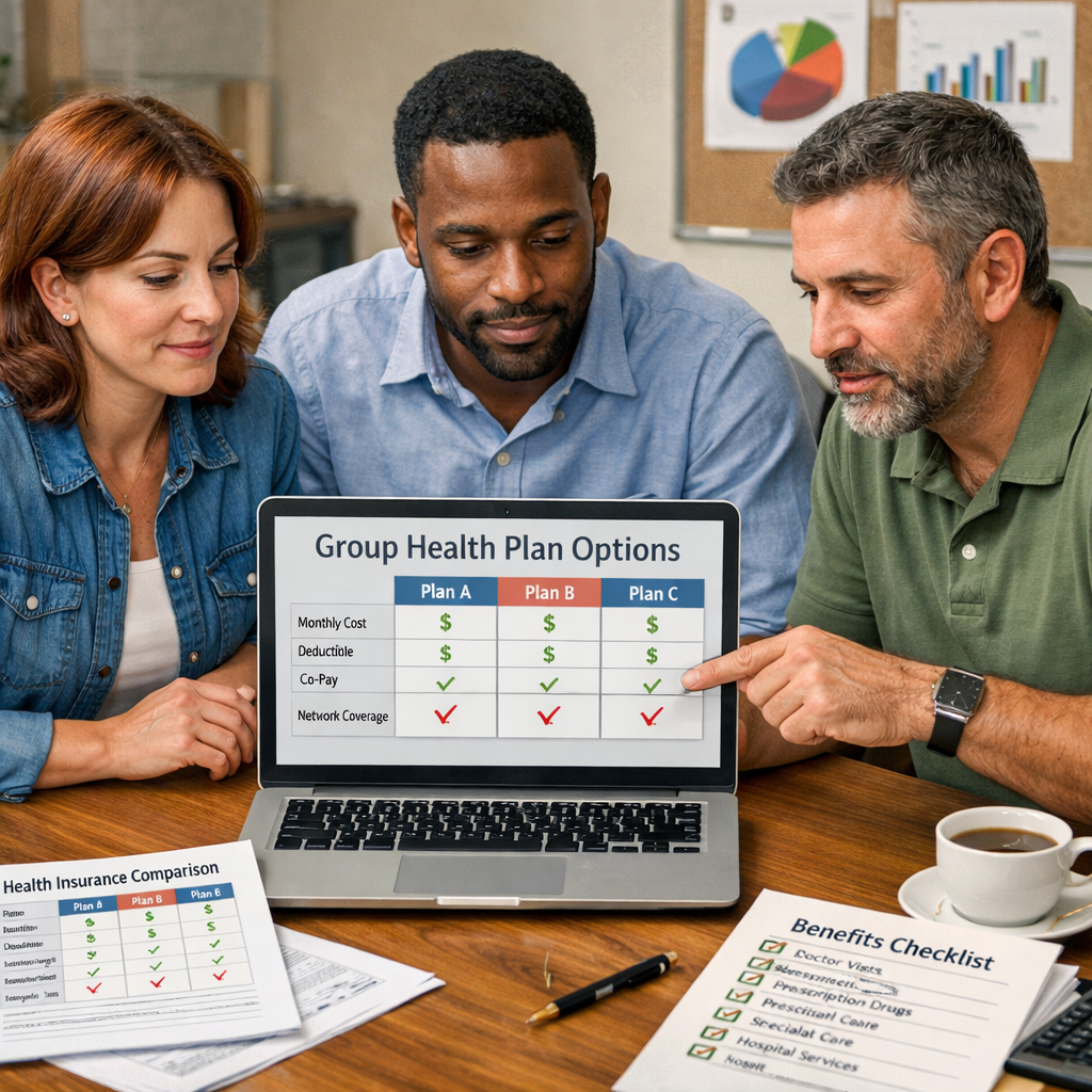 group health insurance plan comparison for small business