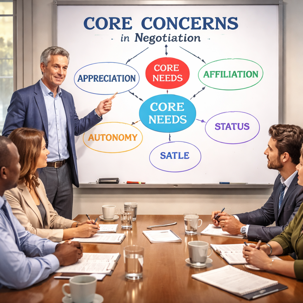 negotiation core concerns visual diagram