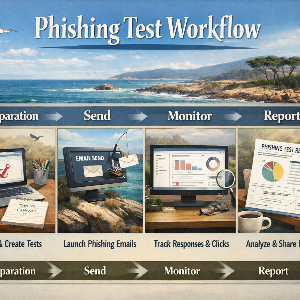 step‑by‑step small business phishing test Monterey workflow