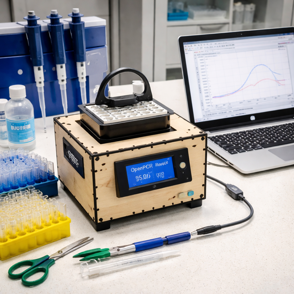 assembled low cost PCR thermal cycler with tools