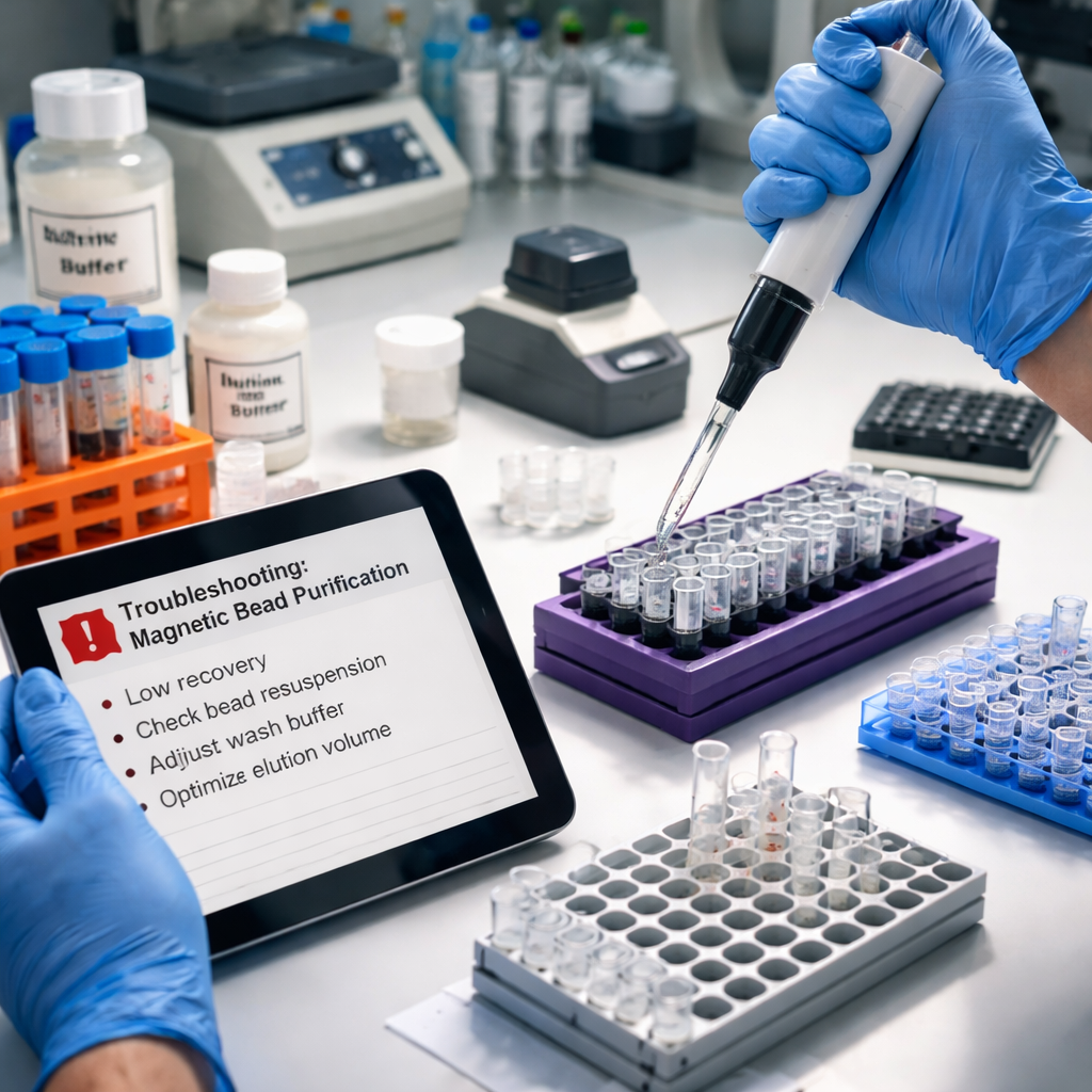 troubleshooting low cost magnetic bead purification workflow