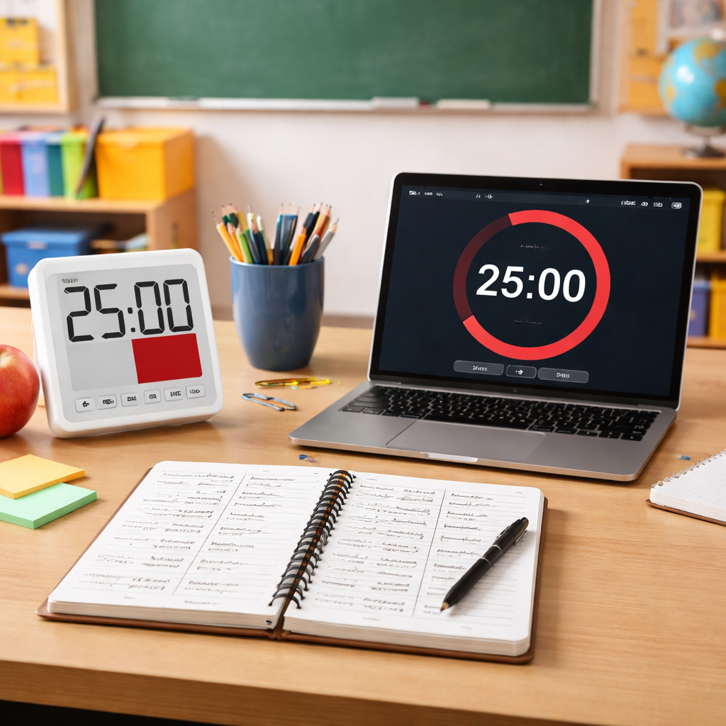 evaluating pomodoro timer for teachers classroom activities