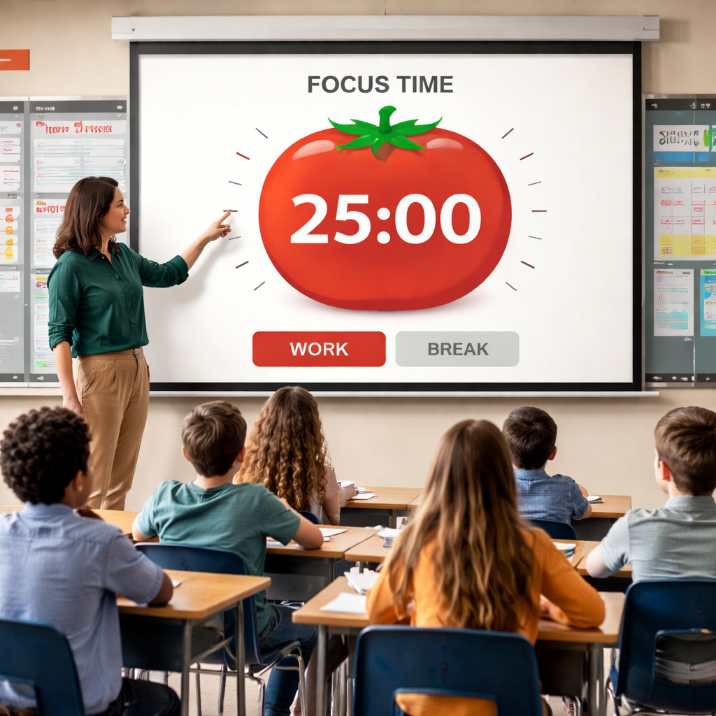 pomodoro timer for teachers free classroom use