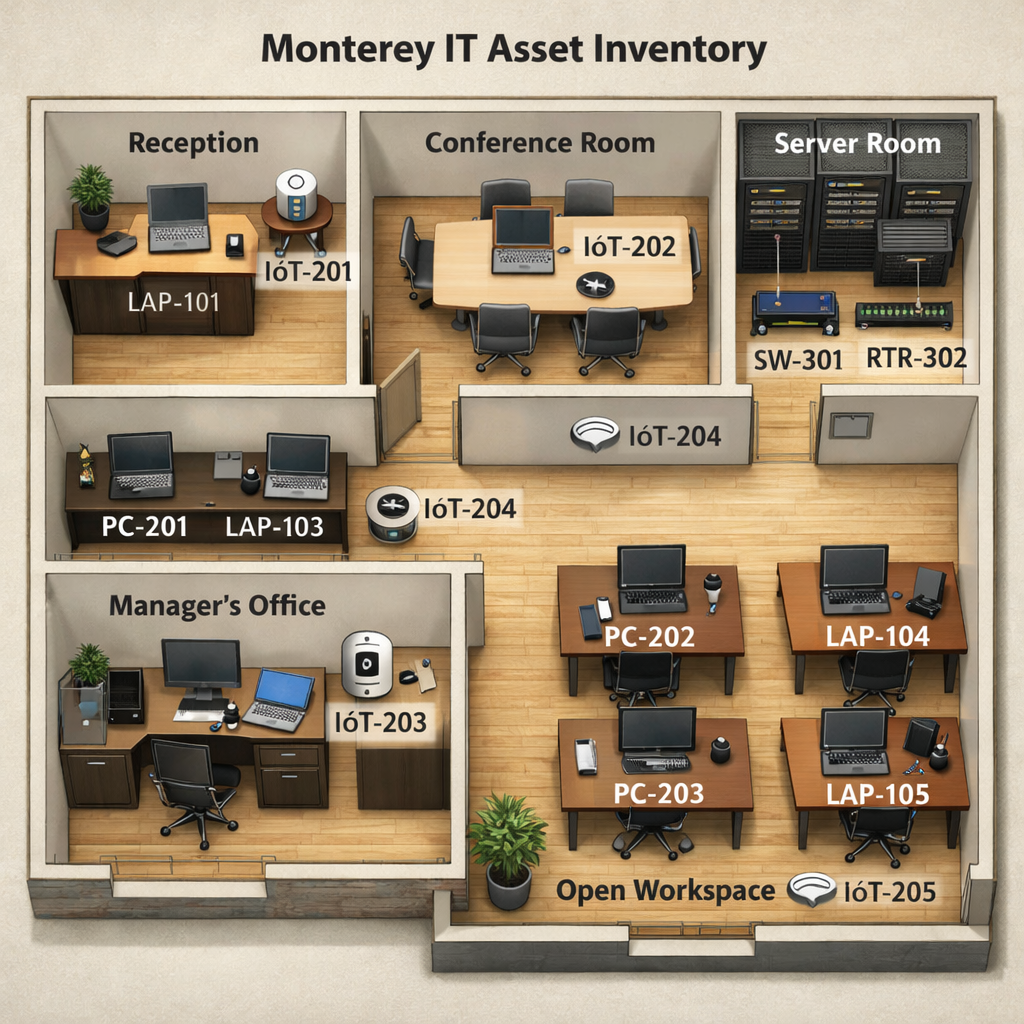 Monterey IT asset inventory visual map