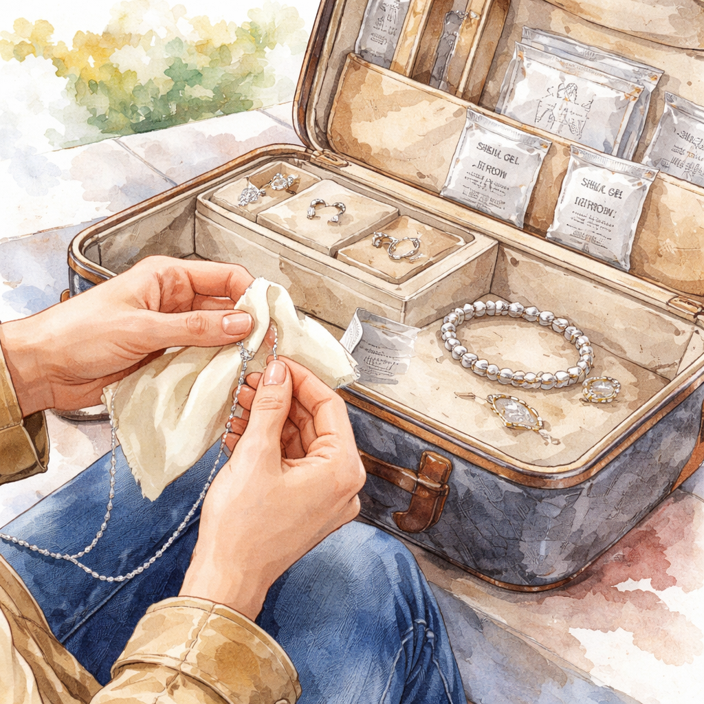 diamond veneer jewelry travel packing tips care routine on the road