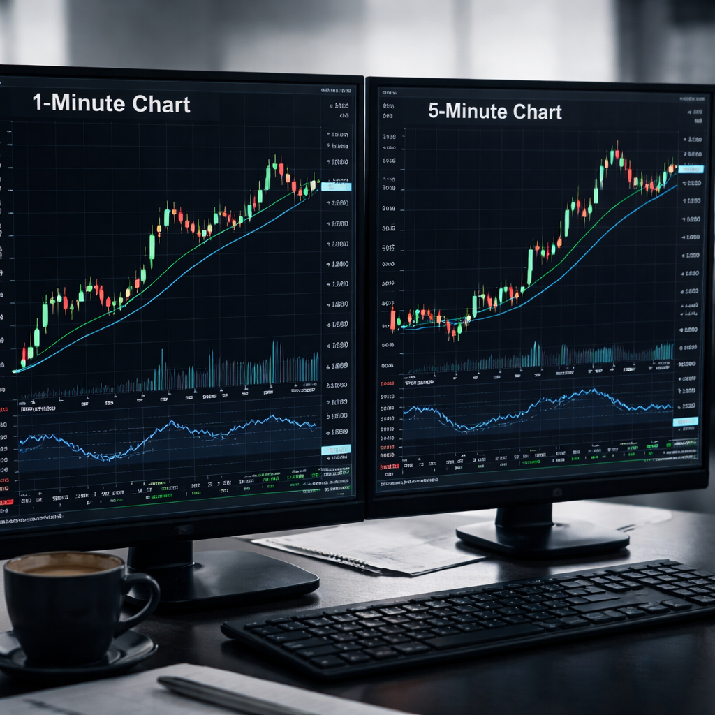 forex scalping 1‑minute vs 5‑minute chart comparison