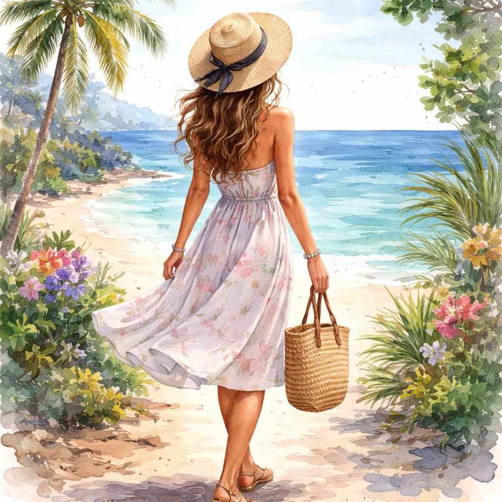 diamond veneer jewelry travel outfit ideas featuring beach‑ready accessories.