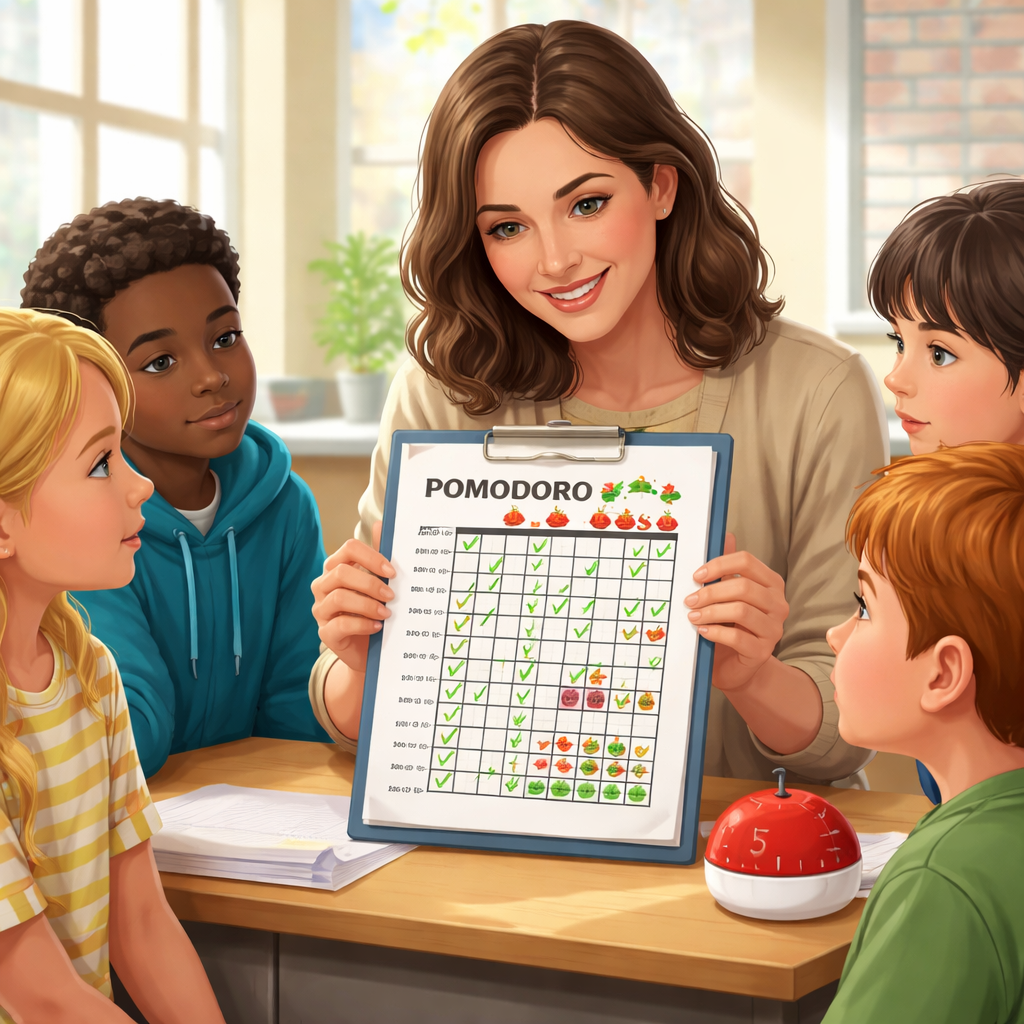 tracking progress with pomodoro timer for teachers