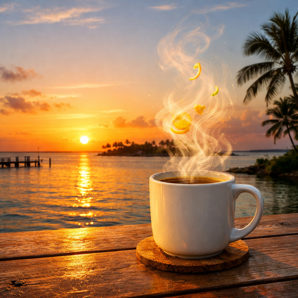bright citrus coffee flavor profile in the Florida Keys.