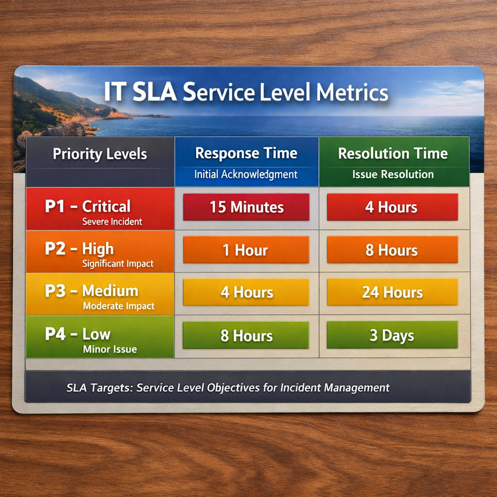 Monterey IT SLA metrics visual