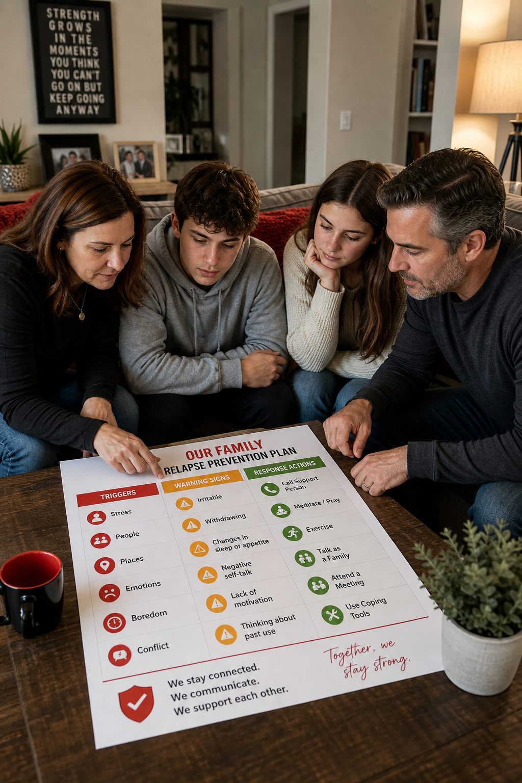 relapse prevention plan template for families after rehab