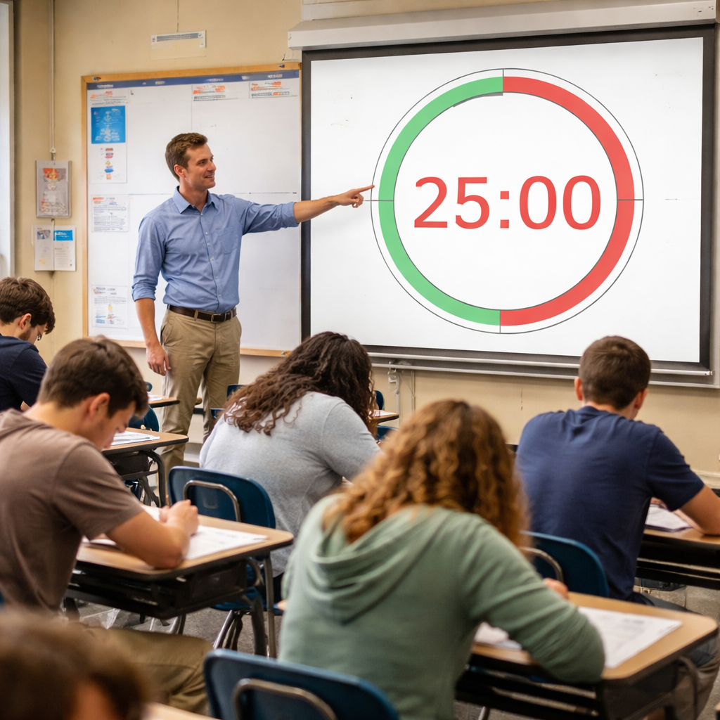 pomodoro timer in classroom