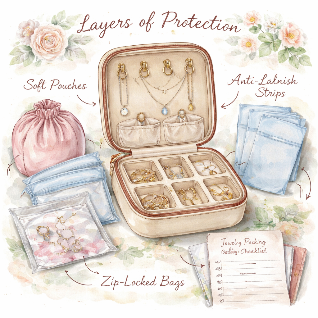 diamond veneer jewelry packing checklist protective materials visual
