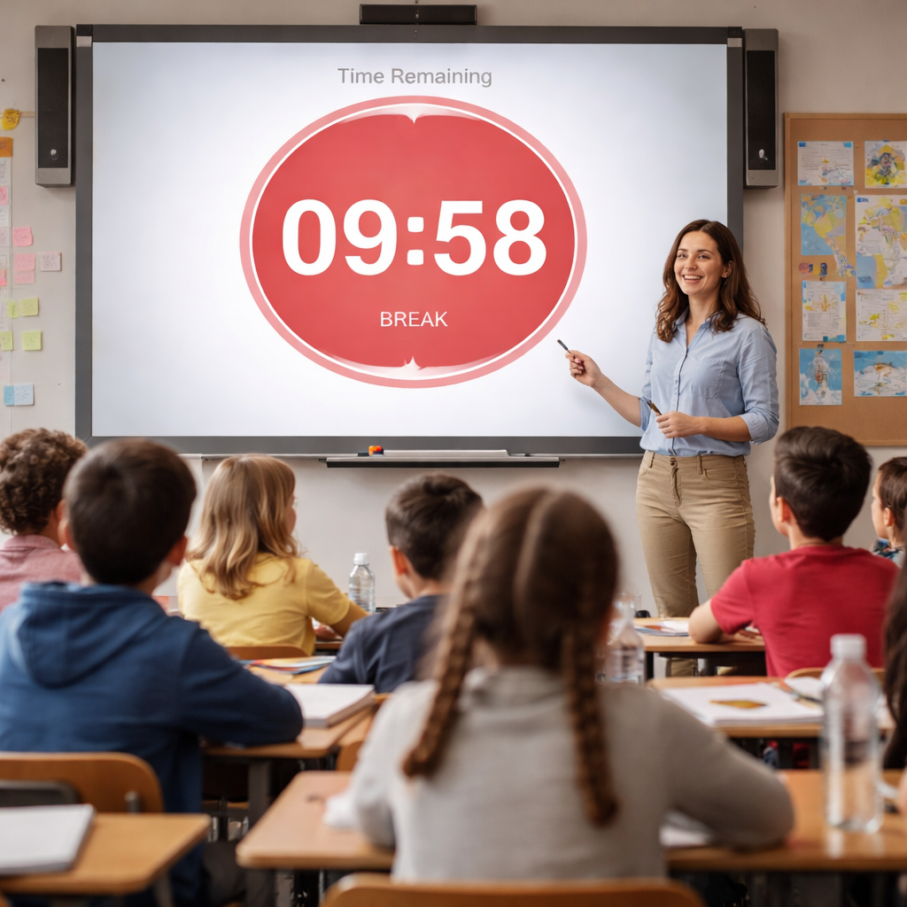 classroom pomodoro timer visible to students