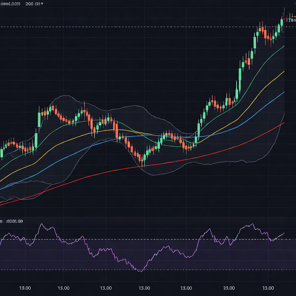 forex algorithmic trading indicators on a live chart.