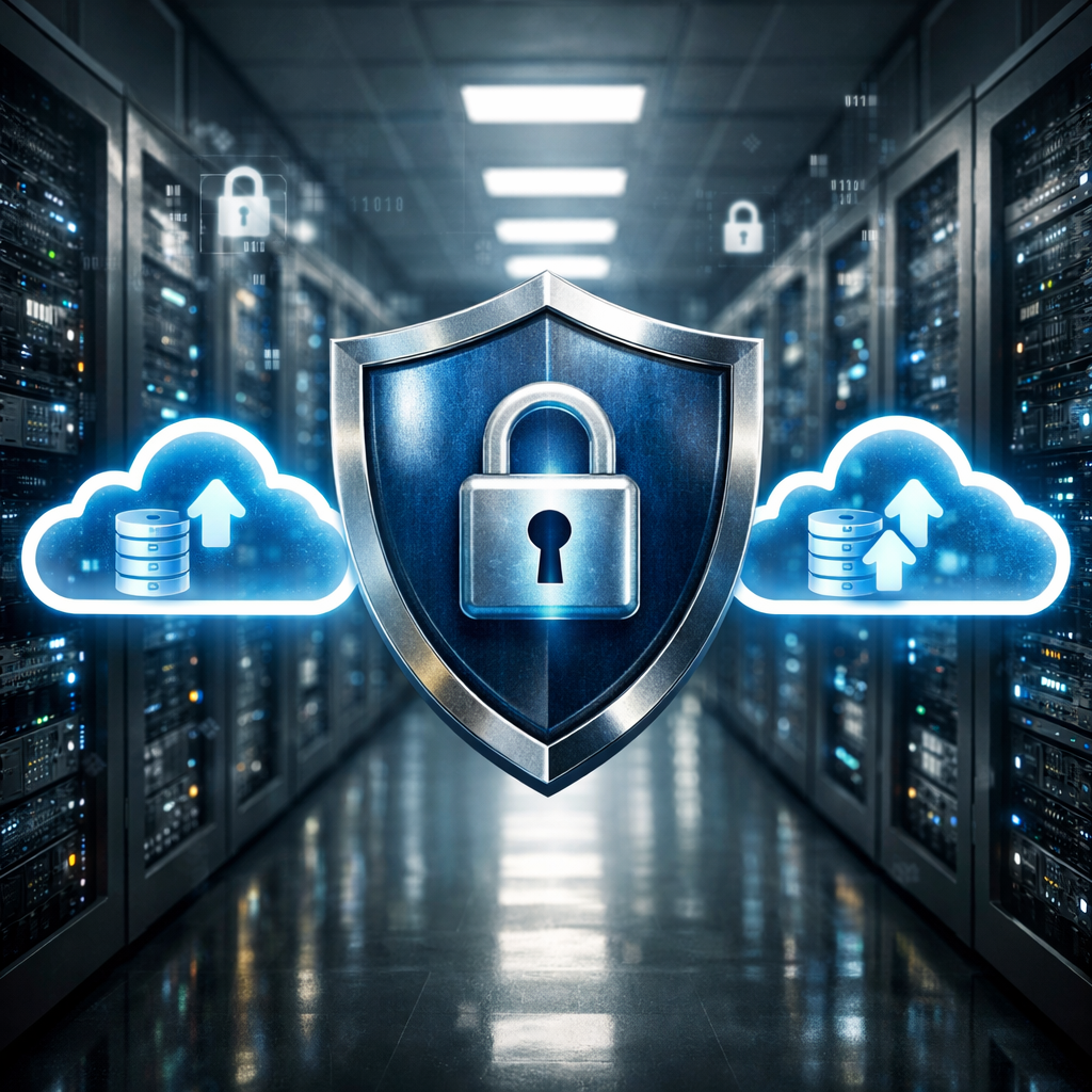 cloud backup ransomware protection concept