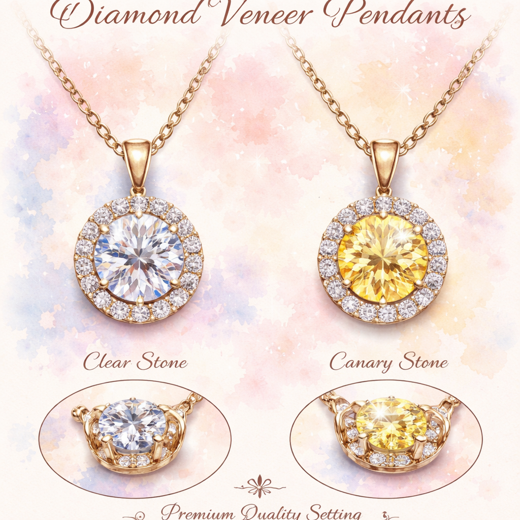 diamond veneer pendant quality and setting overview