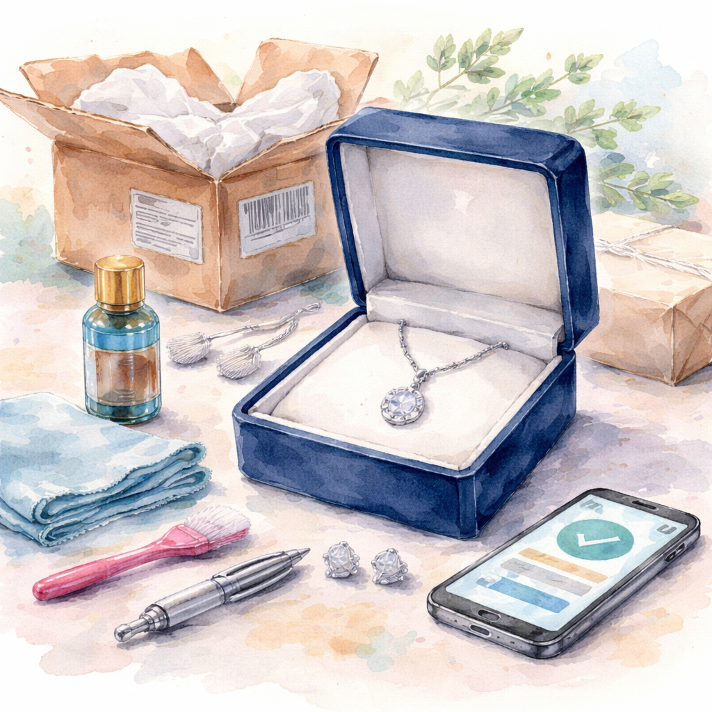 diamond veneer jewelry online payment, shipping, after‑care illustration