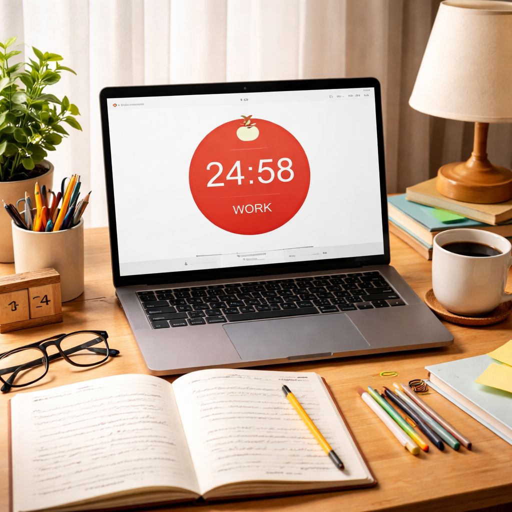 pomodoro timer for remote learning setup