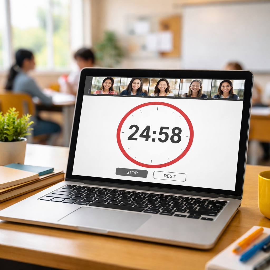 virtual classroom pomodoro timer focus
