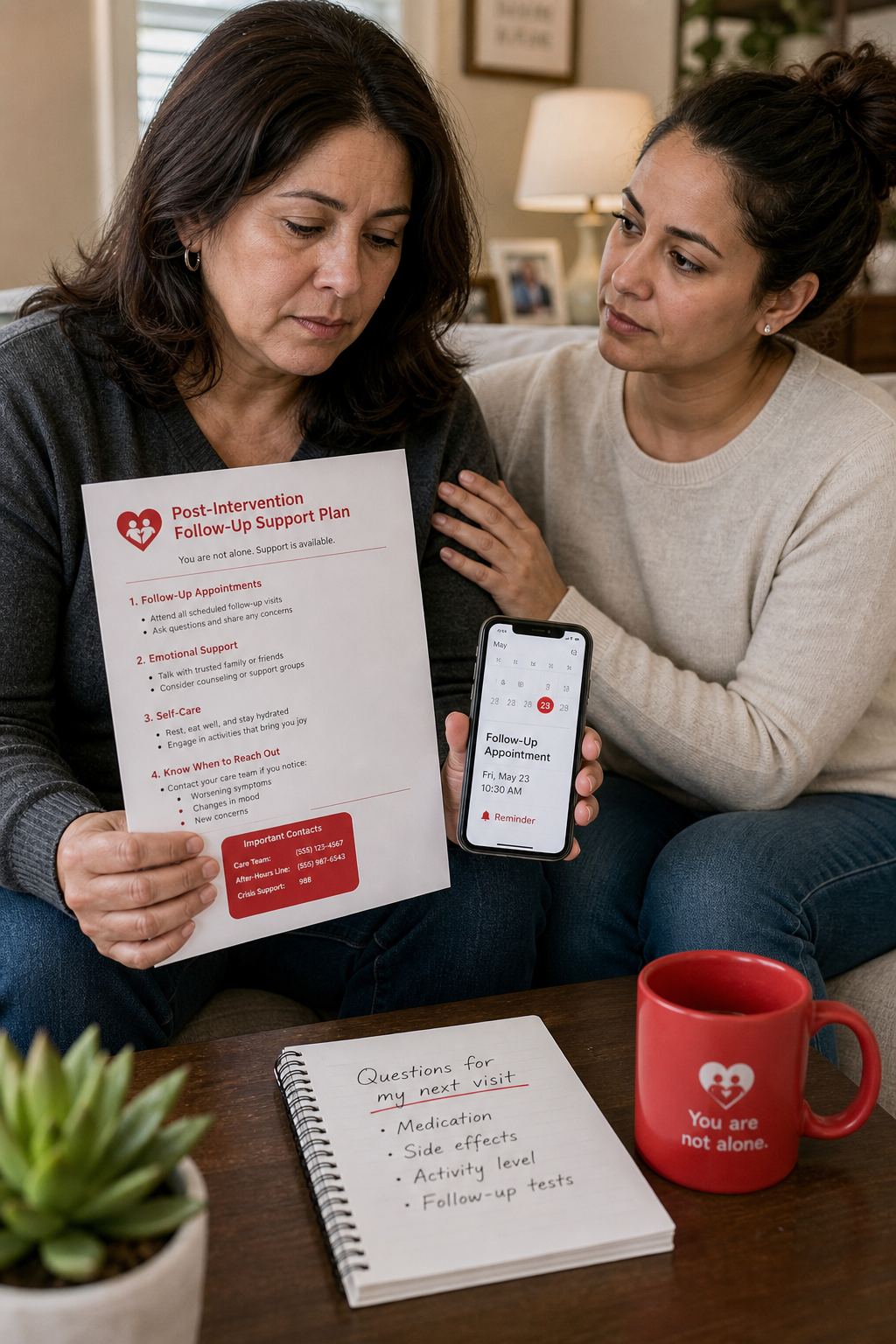 post‑intervention follow‑up support plan