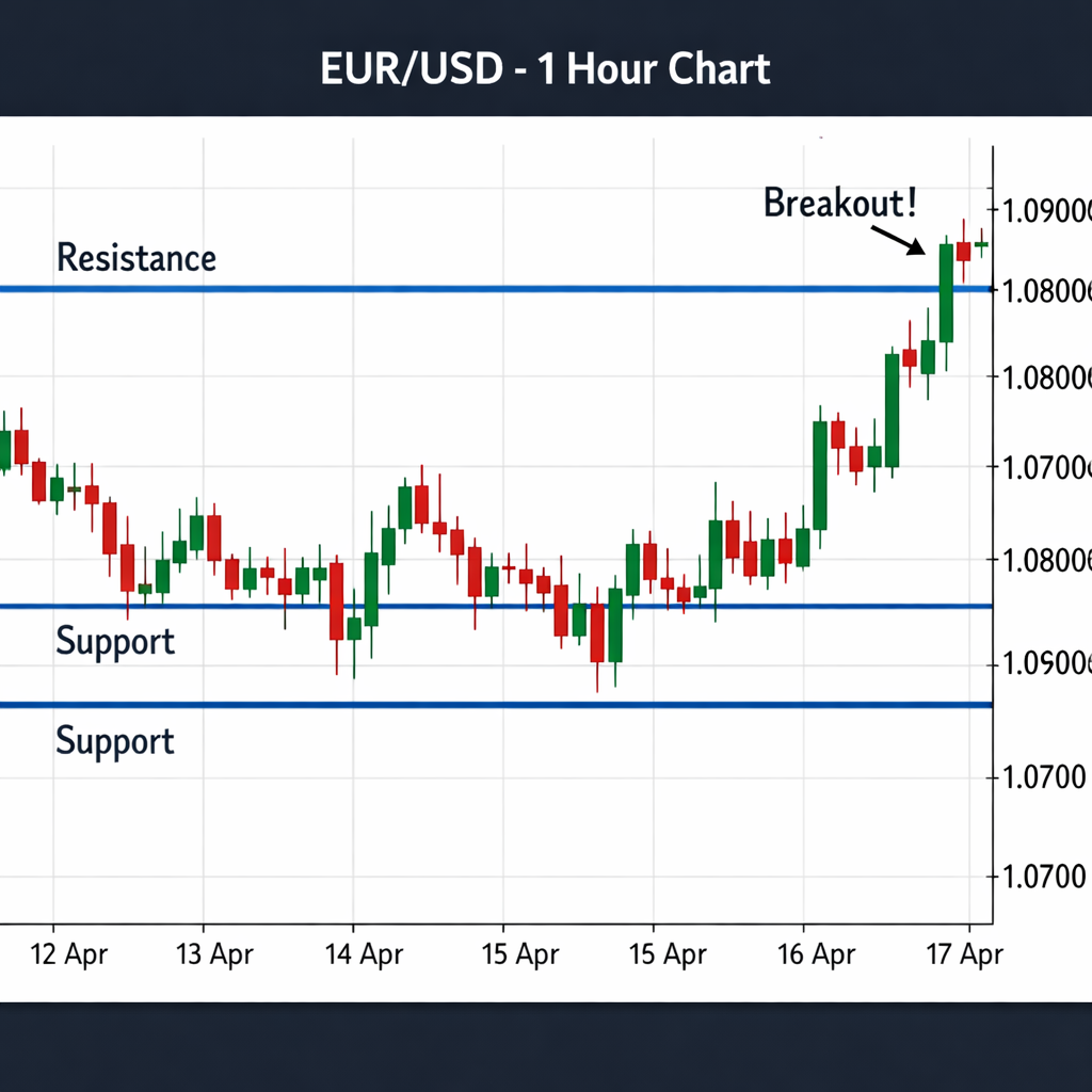 forex breakout support resistance chart example