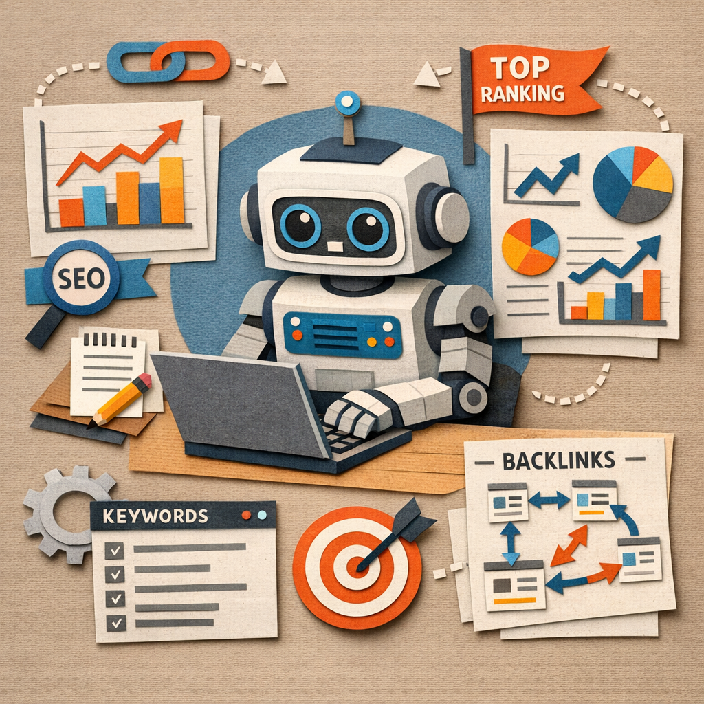 AI SEO article writer software workflow diagram