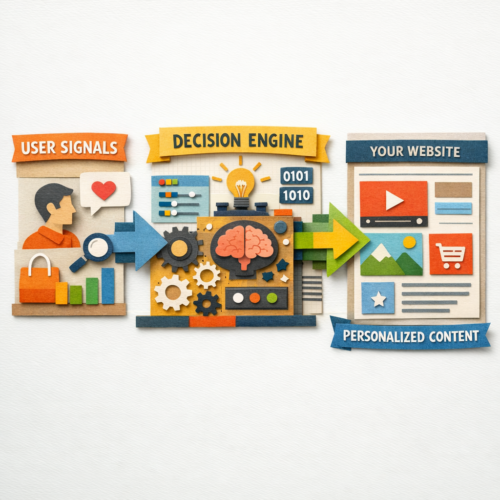 AI content personalization data pipeline illustration