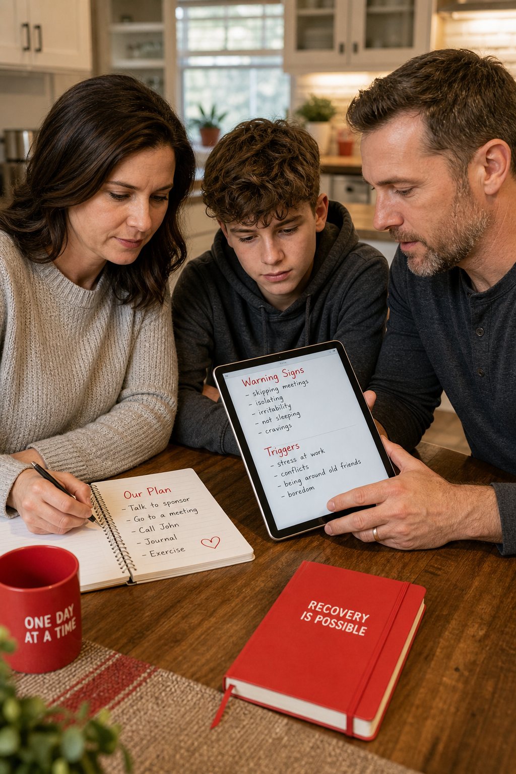 family tracking relapse warning signs