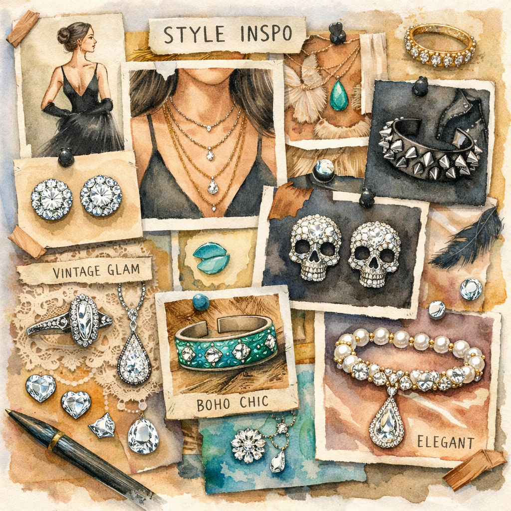 diamond veneer jewelry style inspiration mood board