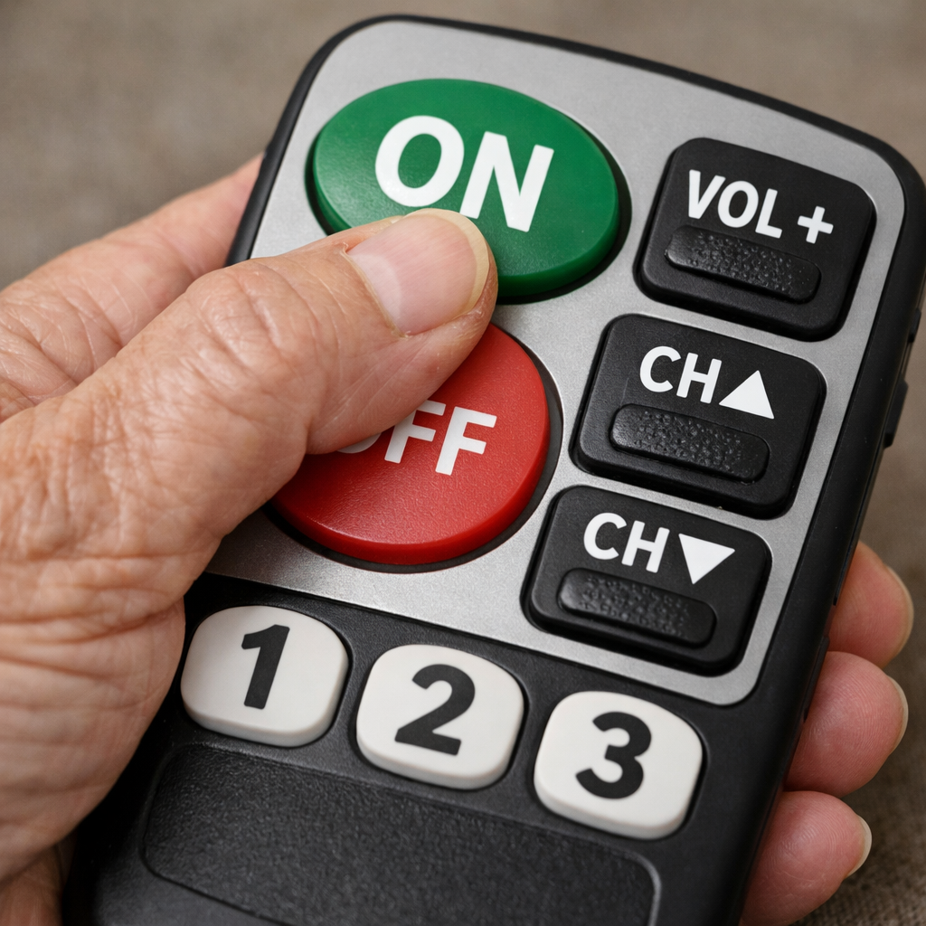 easy‑handle remote for arthritis