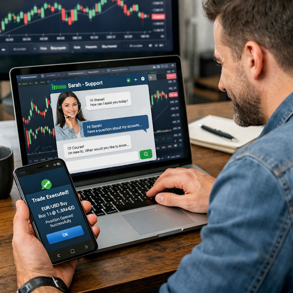 forex broker customer support interaction