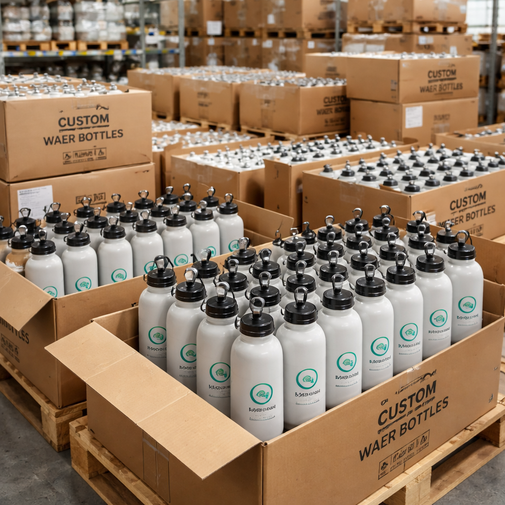 bulk custom water bottle with logo ready to ship