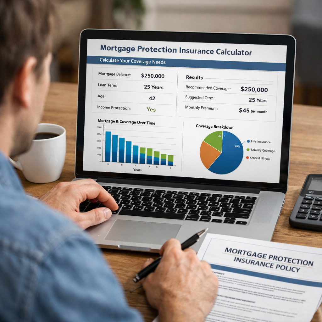 mortgage protection insurance calculator user interface