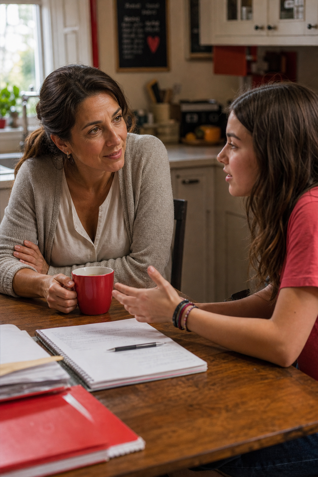non‑judgmental listening between parent and teen.