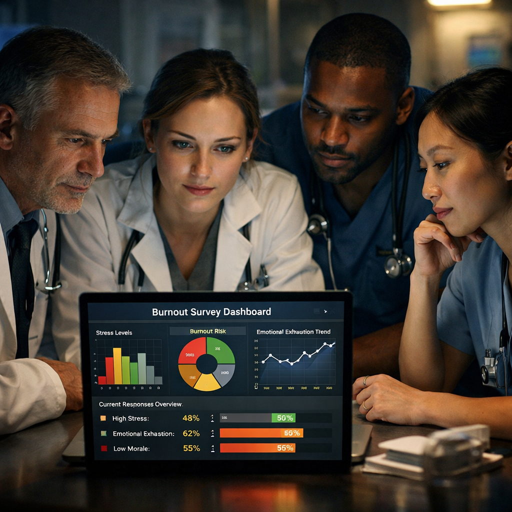medical professional burnout questionnaire deployment visual