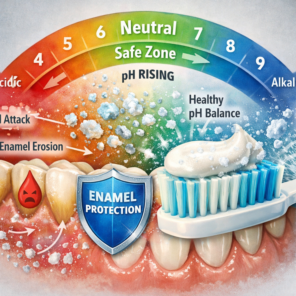 pH balancing effects of dead sea mineral toothpaste