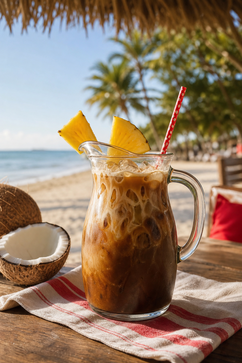 coconut cold brew tropical drink
