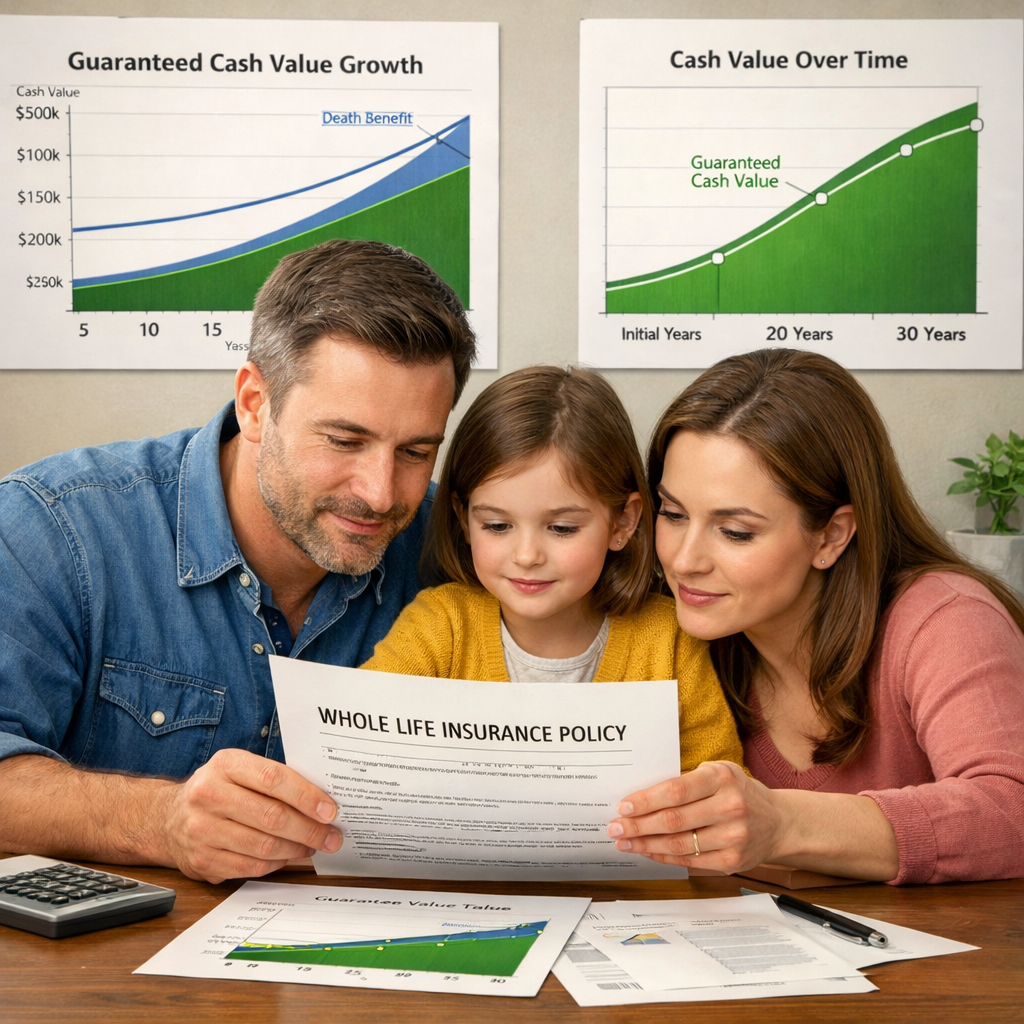 whole life guaranteed cash value growth chart