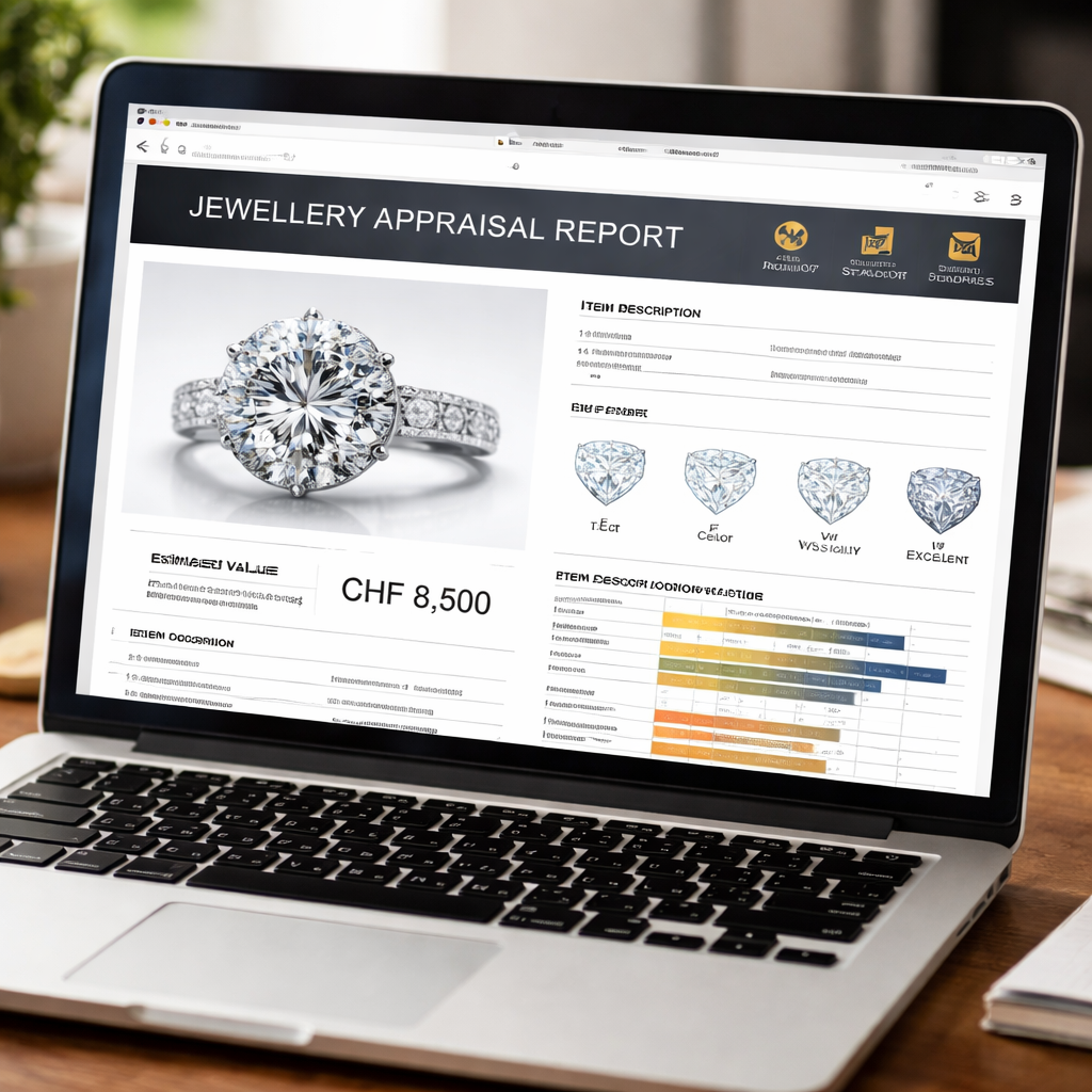 online jewellery appraisal services pricing and report layout