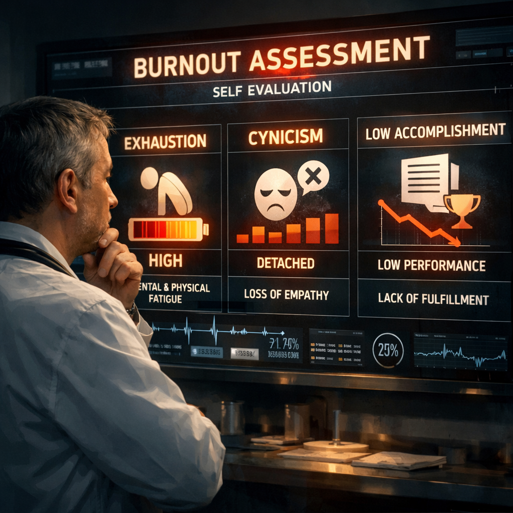 physician burnout self assessment visual guide
